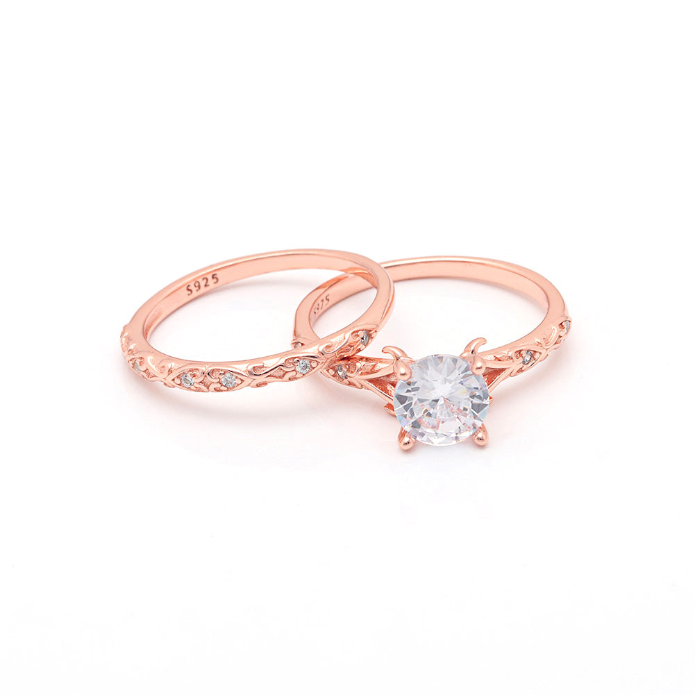 LanelleWeddingRingSetforWomenSterlingSilverEngagementRingMatchingBandbyGingerLyneCollection_RoseGold-3