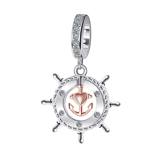 NauticalShipsWheelCharmEuropeanBeadCZSterlingSilverGingerLyneCollection_Silver-1