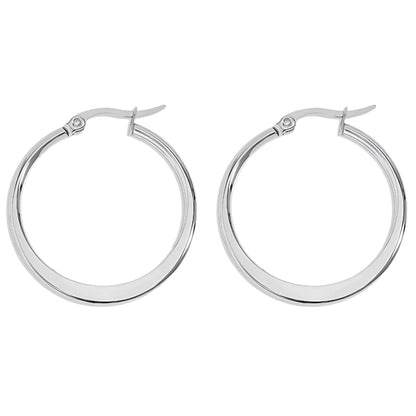 LargePlainHoopEarringsforWomenSilverToneStainlessSteelGingerLyneCollection_50mm-Silver-2
