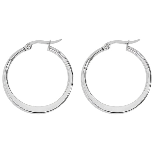 LargePlainHoopEarringsforWomenSilverToneStainlessSteelGingerLyneCollection_50mm-Silver-2