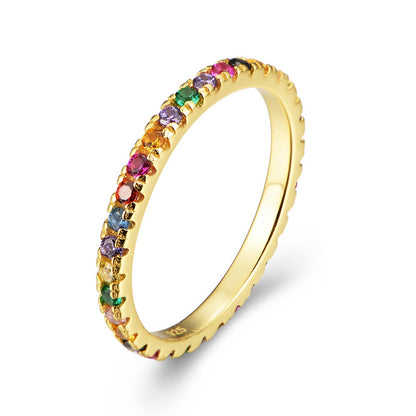EternityRingWeddingBandforWomenThinSterlingSilverPinkCzGingerLyneCollection_Multicolor-1