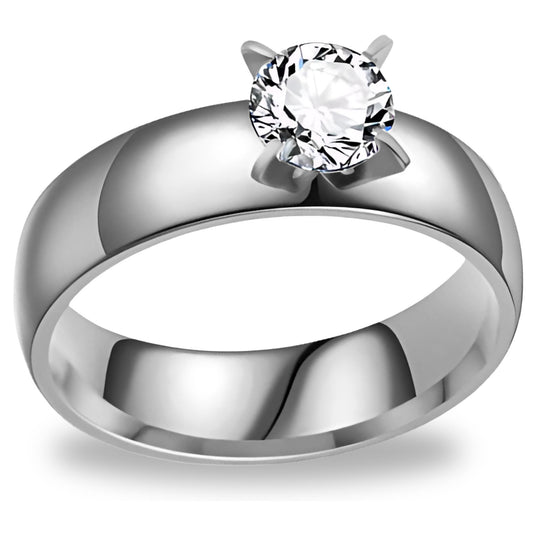 6mmGoldStainlessSteelWomenEngagementRingGingerLyneCollection_Black-1