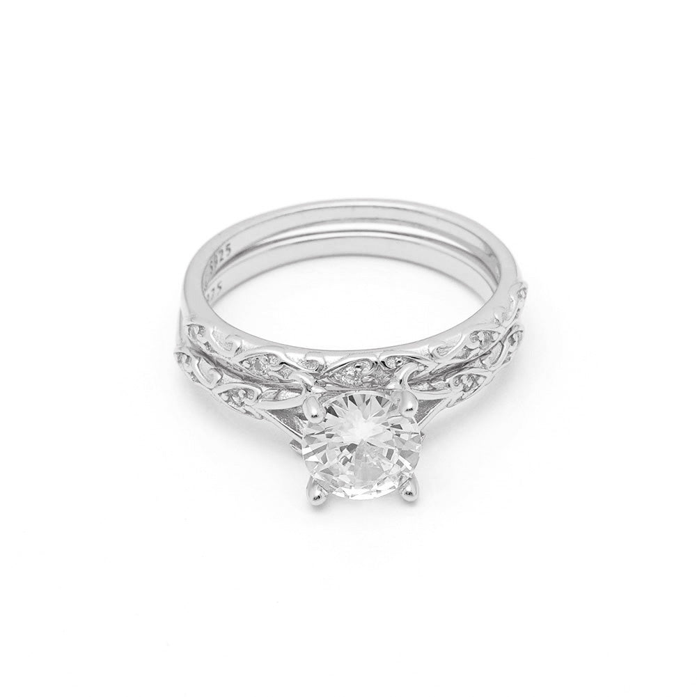 LanelleWeddingRingSetforWomenSterlingSilverEngagementRingMatchingBandbyGingerLyneCollection_Silver-2