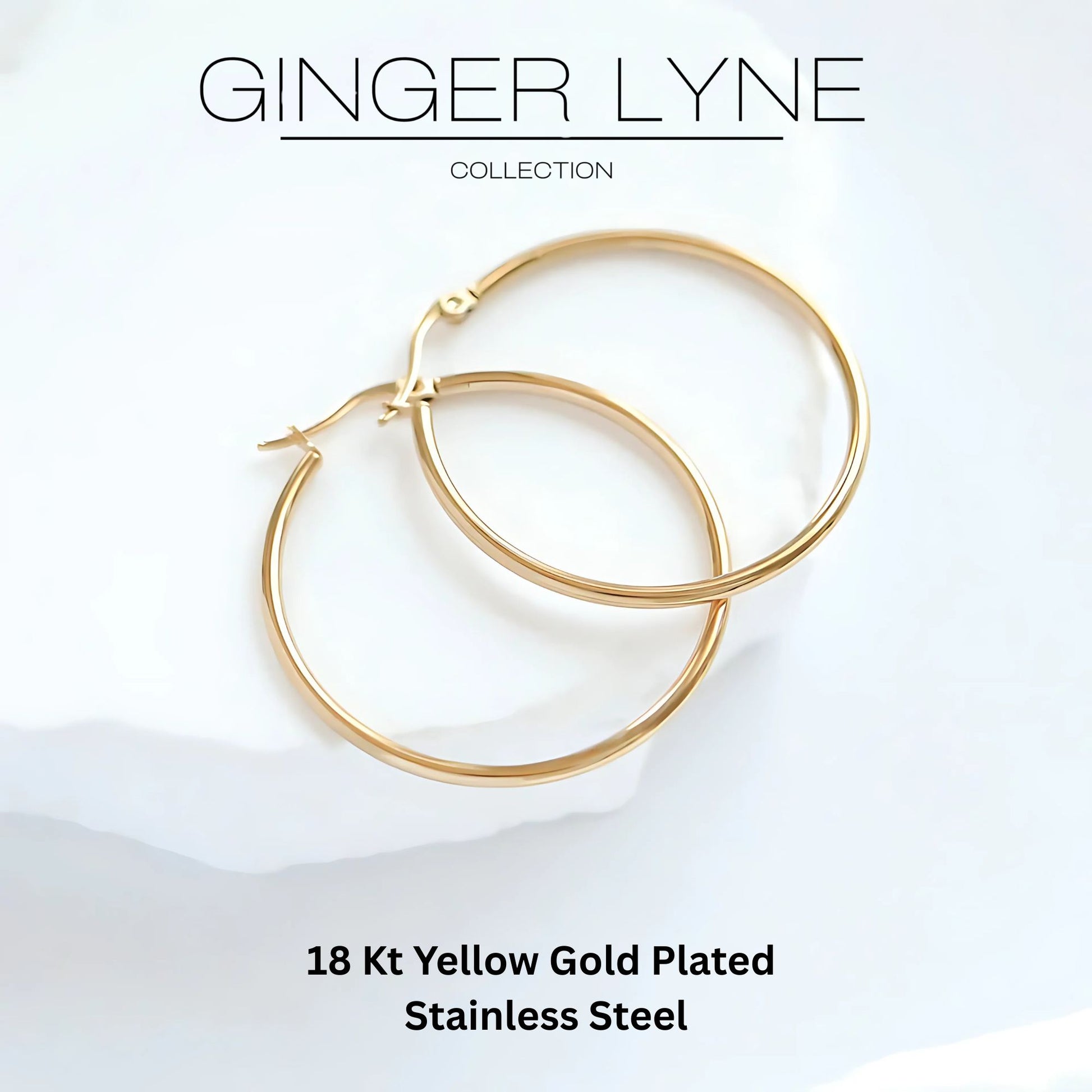PlainLargeHoopEarringsforWomenGoldStainlessSteelGingerLyneCollection_Gold-2