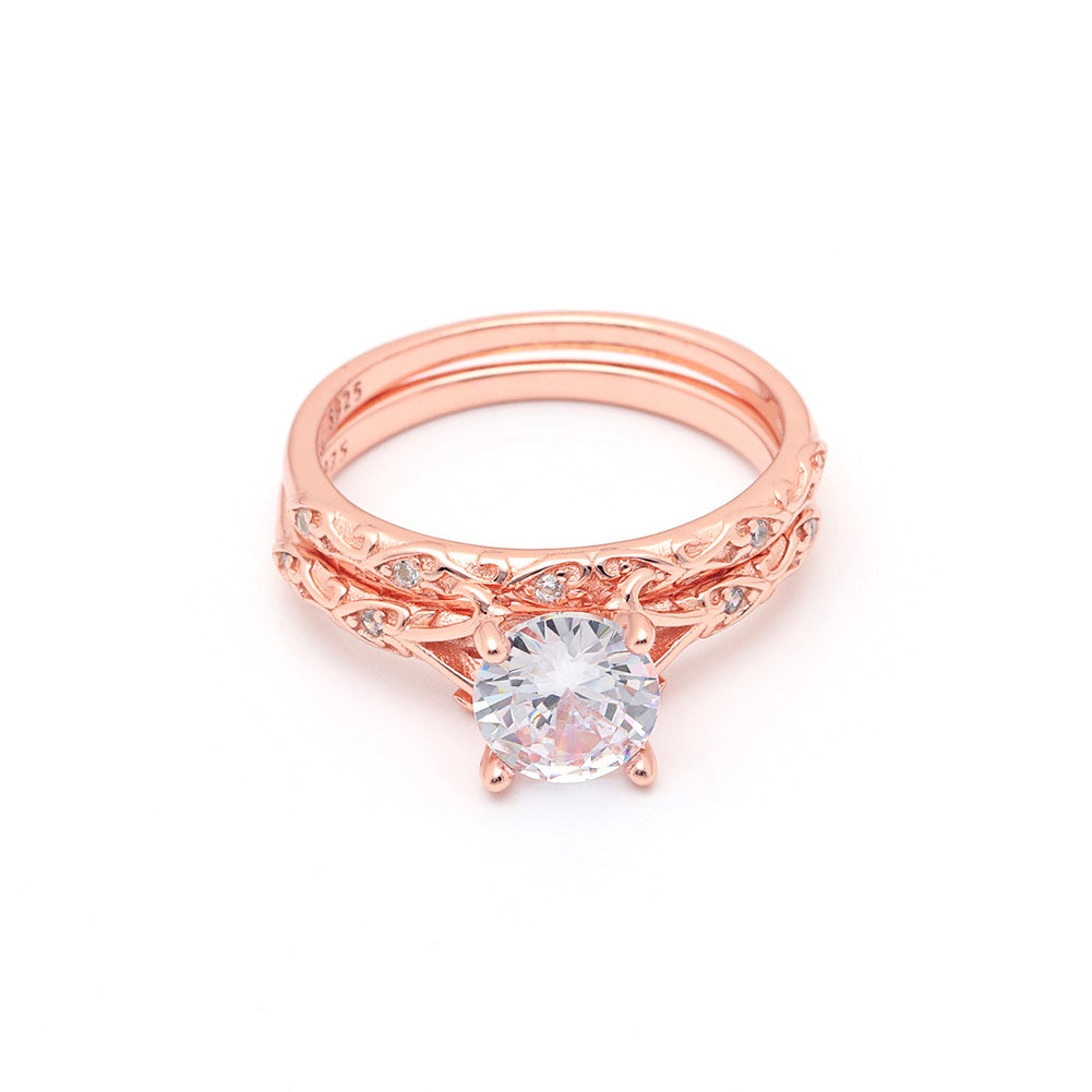 LanelleWeddingRingSetforWomenSterlingSilverEngagementRingMatchingBandbyGingerLyneCollection_RoseGold-2