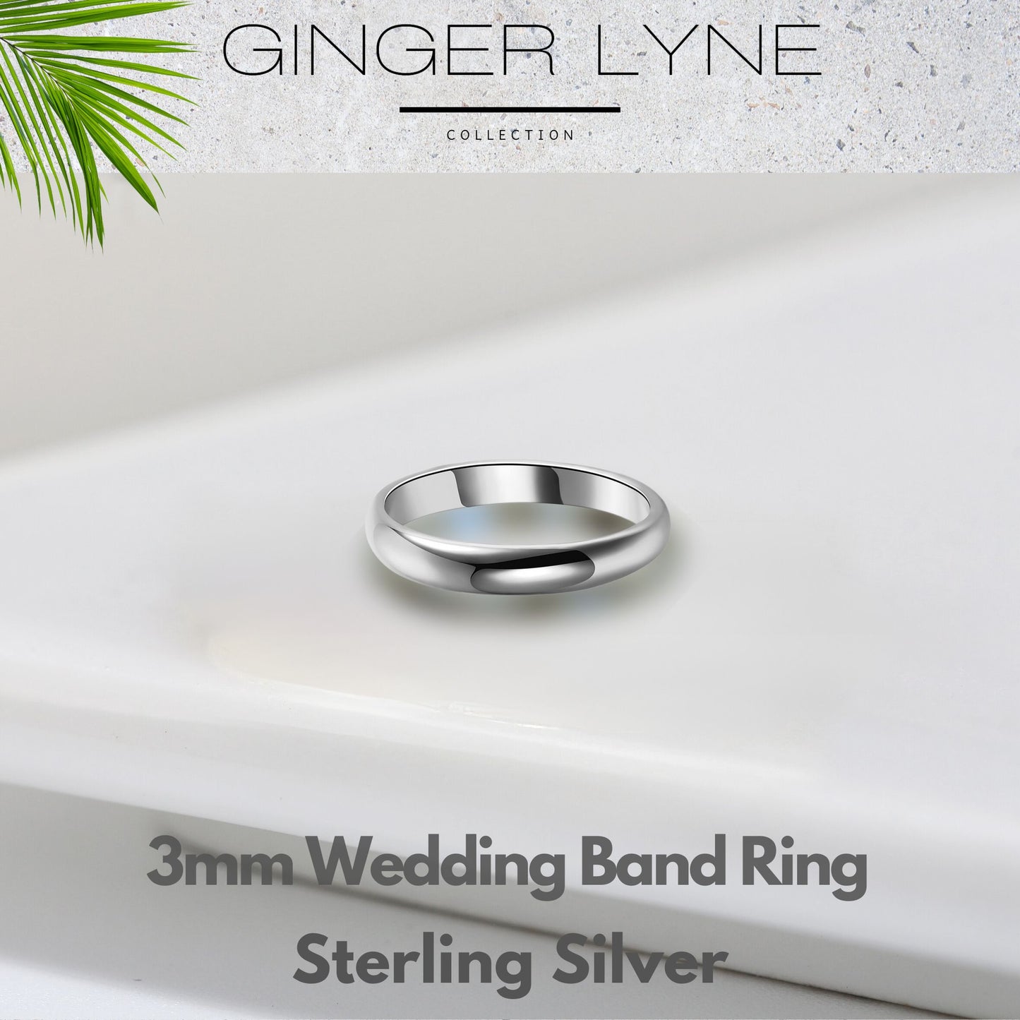 3mmWeddingBandSterlingSilverWomenMenRingGingerLyneCollection_Silver-2