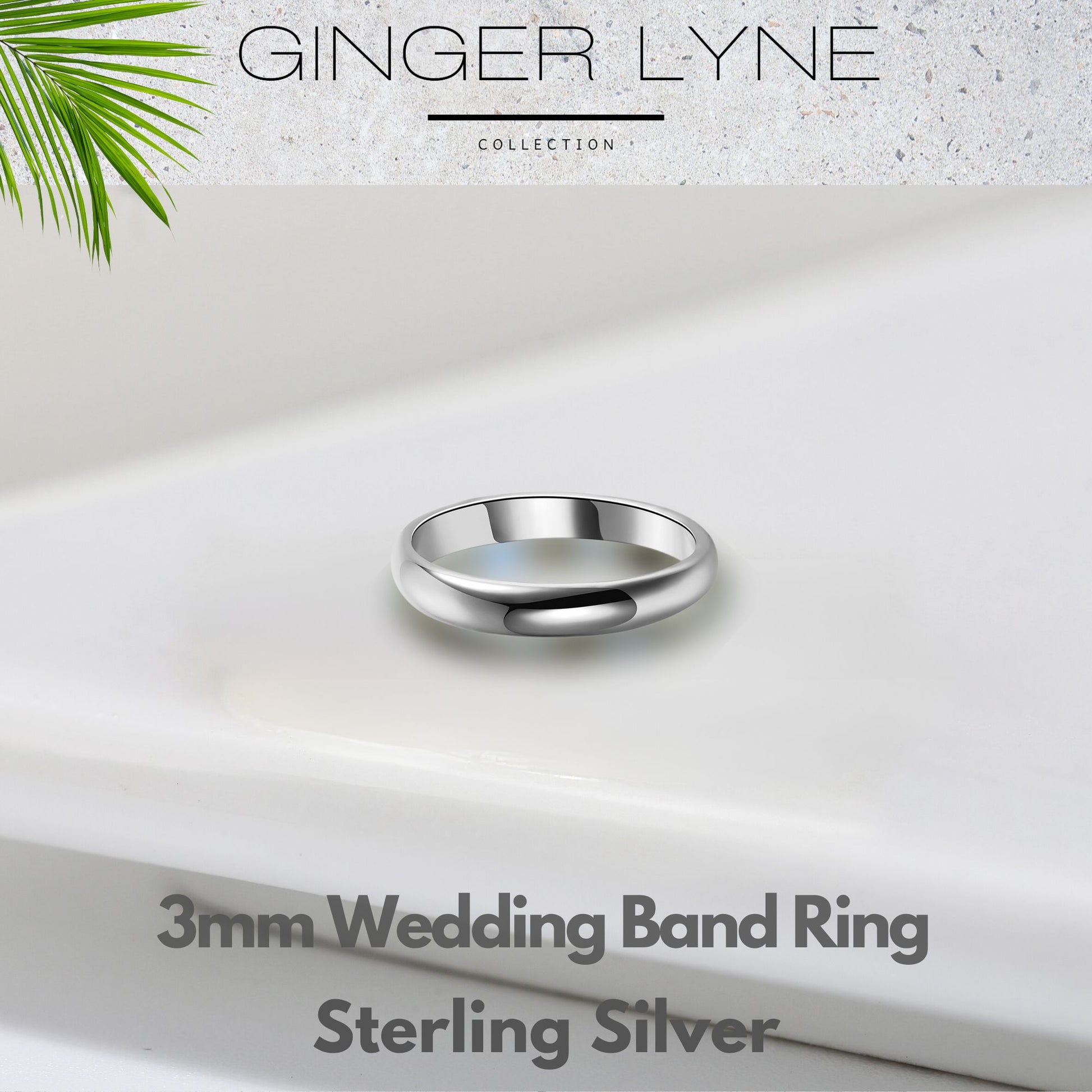 3mmWeddingBandSterlingSilverWomenMenRingGingerLyneCollection_Silver-2